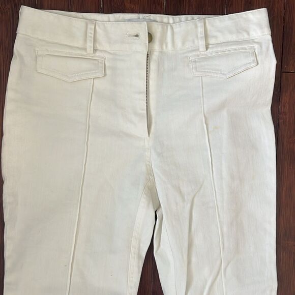 Adam Lippes WHITE Flared Pants - Excellent Condition - Worn Once - Size 4 - Picture 2 of 7